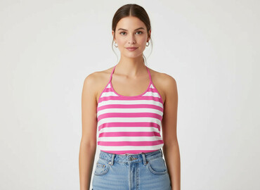 stradivarius top bez ramiączek: Papaya, Жіноча блуза, розмір L