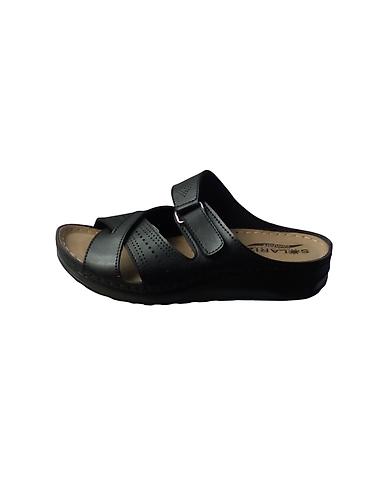 ayaqqabi 36: Qadın üçün rahat slayder/sandal - Rəng: qara - Üst hissə: geniş — 1