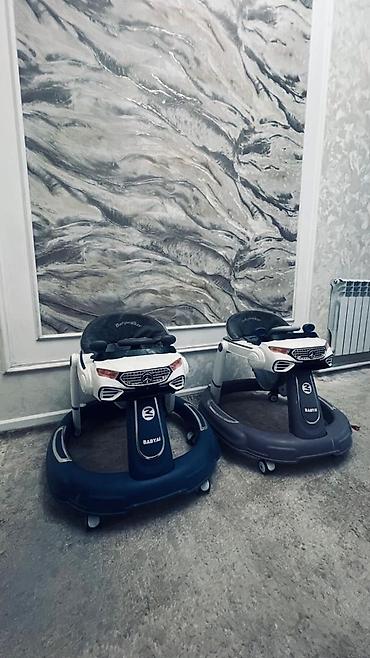 Бала бастыргычтар: Детские ходунки BABYAI с автомобильным дизайном - Модель с яркой — 1
