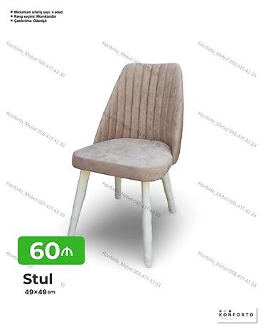 Stul – 49×49 sm - Yumşaq parça oturacaq və kürəklik, vertikal dekor lalafo.az -da Stul – 49×49 sm - Yumşaq parça oturacaq və kürəklik, vertikal dekor