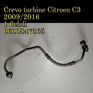 turbina: Crevo turbine za Citroën C3, kompatibilno sa modelima 2009–2016, motor — 1
