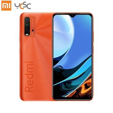 20 manat telefon: Xiaomi Redmi 9T, 64 GB, rəng - Narıncı, 
 Zəmanət, Sensor, Barmaq izi