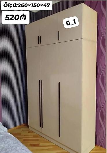 Ev üçün mebel: Model: G_1 qarderob dolabı Ölçü: 260 × 150 × 47 sm Qiymət: 520₼ — 1