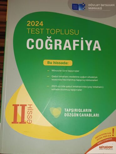 сборник тестов по физике: Məhsul: “Coğrafiya – 2024 Test Toplusu”, Hissə II Xüsusiyyətlər: -
