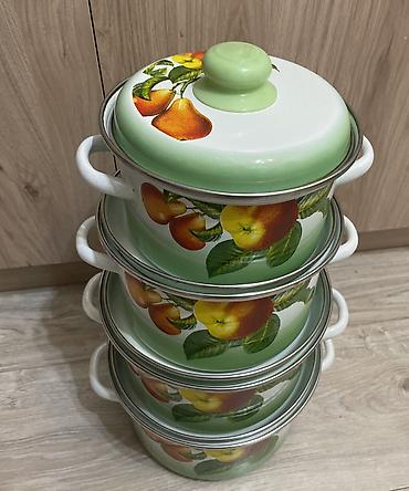 Кастрюли: НАБОР ЭМАЛИРОВАННЫХ КАСТРЮЛЬ “ДАРЫ ЛЕТА” ОТ “СТАЛЬЭМАЛЬ” МАТЕРИАЛЫ — 1