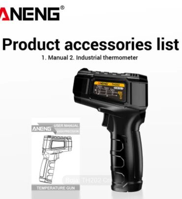 Termometri, termovizori: ANENG infracrveni termometar sa laserom (pištolj) - Opseg merenja: od — 6