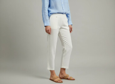 Material trousers for women, size L