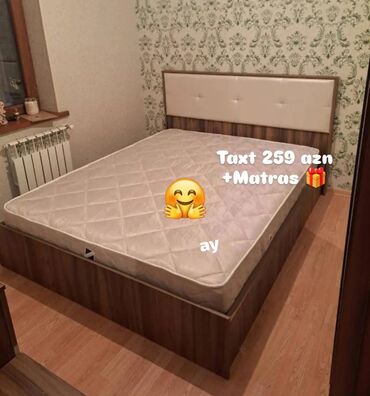 iki neferlik yataq: Çarpayı yeni iki nəfərlik taxt rəng seçimi var