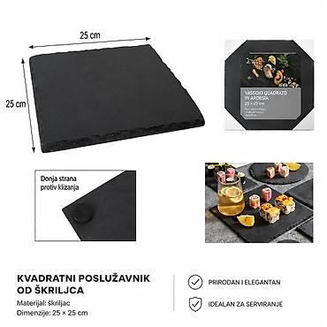 KMT Skuare Slate Placemat 2407358 Kvadratni poslužavnik/podmetač od