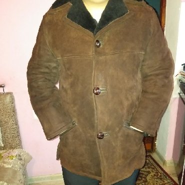мужская дублёнка: Куртка XL (EU 42), цвет - Коричневый