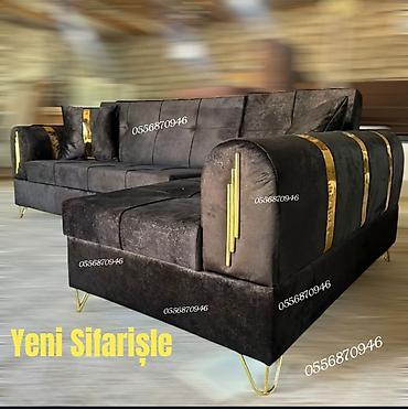 Divanlar: Künc divan, Yeni, Açılan, Bazalı, Vеlur parça, Pulsuz çatdırılma — 1
