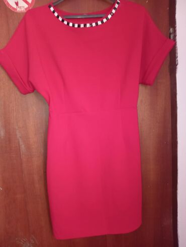 texas haljina: L (EU 40), color - Red, Cocktail, Short sleeves