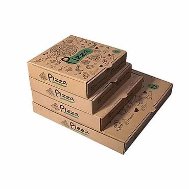 take away: Pizza qutuları – loqolu və loqosuz - Material: möhkəm, qida ilə təmas — 2