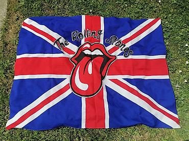kaiš za torbu: Zastava sa motivom The Rolling Stones. - Motiv: ikonični logo “usta i — 2
