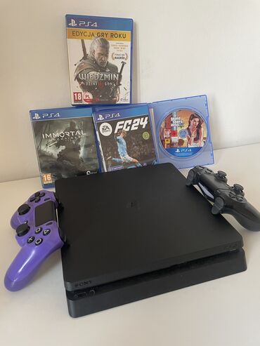 сони плейстешен 4: Продаю PlayStation 4 Slim 500gb в идеальном состоянии, почищена