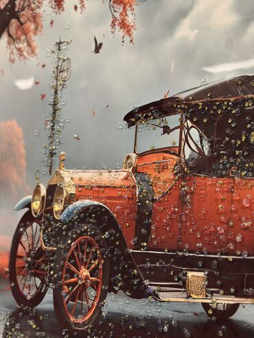 Şəkillər, tablolar: Üzəri epoksid boya ilə örtülmüş, canlı və parlaq görünüşə sahib olan — 3