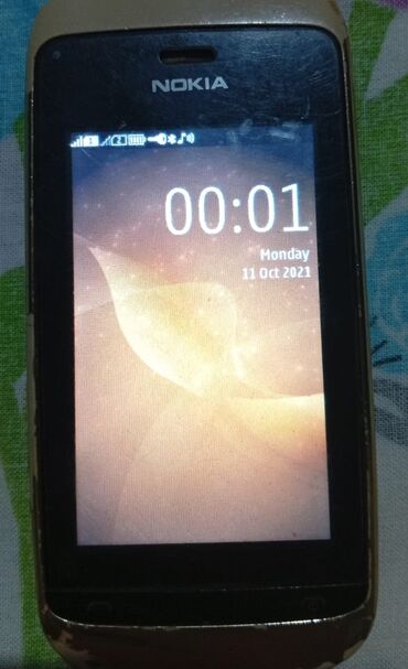 телефон fly с телевизором: Nokia Asha 230, цвет - Золотой, Сенсорный