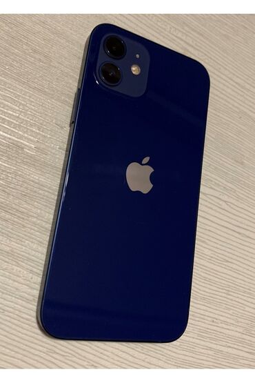 Apple iPhone: IPhone 12, Б/у, 64 ГБ, Blue Titanium, Зарядное устройство, Защитное стекло, Чехол, 75 %