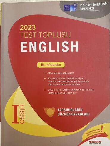 Kitablar, jurnallar, CD, DVD: İngilis dili test toplusu 1 ci hisse