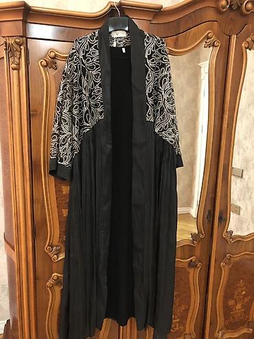 sumqayitda jaket: Zərif abaya/kimono üslublu qadın üst geyimi - Rəng: qara - Üst hissə — 1