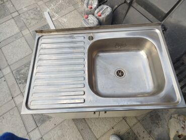 тумба под мойку на кухню: Тумба для кухни, С мойкой, ДСП, цвет - Серый
