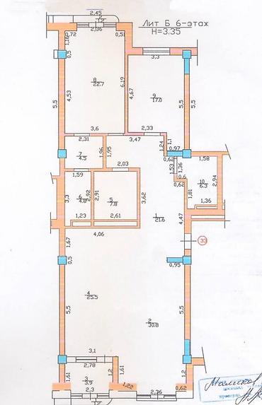 1 кв: 3 комнаты, 145 м², Асанбай мкр Элитка, 6 этаж, ПСО (под самоотделку) — 5