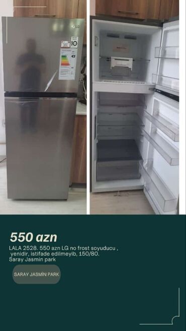 i̇şlənmiş soyuducu: Б/у Двухкамерный LG Холодильник цвет - Серебристый