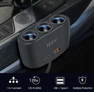 Digər avtoelektronika: Avtomobil üçün çoxportlu şarj adapteri 8AZN-dən başlayaraq. - — 6