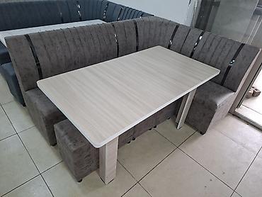 silver kitchen: Кухонный мягкий уголок, Новый, ЛДСП, цвет - Серый — 8