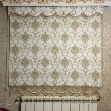 Rulon ştorlar: Zebra/rulet pərdə kolleksiyası - Model: klassik damask və güllü — 5