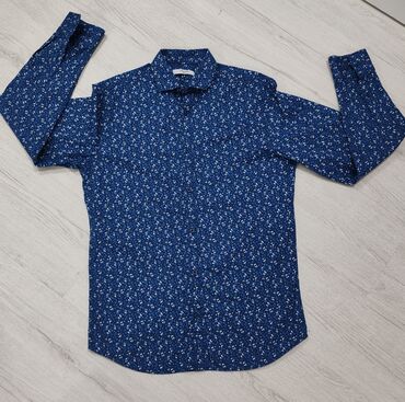nepromociva obuca za zimu: Shirt Long sleeves, S (EU 48), color - Blue, Cotton