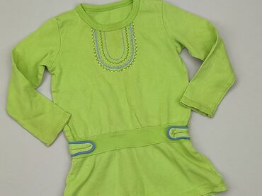 zielona bluzka z falbanką: Bluzka, 3-4 lat, 98-104 cm, stan - Zadowalający