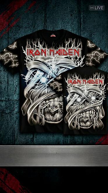 Футболки: Футболки с принтами Iron Maiden (черные) Варианты дизайна: - — 19