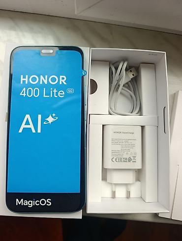 honor magic6 lite 5g: Honor 400 Lite, 256 GB, rəng - Mavi, Sensor — 2