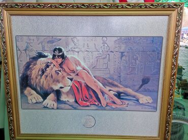 чеканка клеопатра: Продаю картину Клеопатра 2000 сом размер 68*58