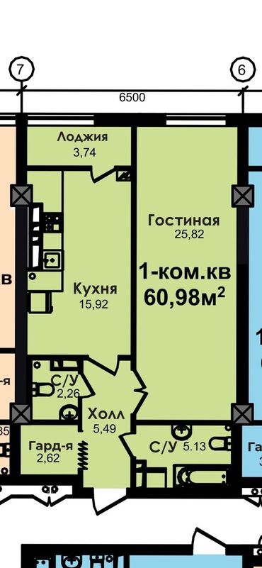 обмен на частный дом: 2 бөлмө, 61 кв. м, Элитка, 11 кабат, ПСО (өзү оңдоп түзөтүп бүтүү үчүн)