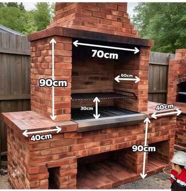 Manqallar, qrillər, barbekyu: Manqal, Kömür, Kərpicli — 8
