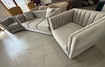 Divan və kreslo dəstləri: Mebel seti – müasir dizaynlı divan və kreslolar - Model: 3-oturacaqlı — 5