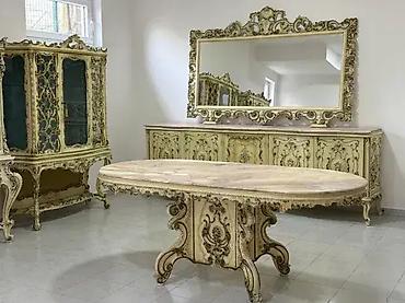 Stilske garniture: Sto i stolice (6 - 12 komada) – Venecijanski barok – Dobro stanje 🌟 — 14