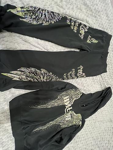 tech fleece: Черный комплект одежды в стиле streetwear: худи с капюшоном и — 1