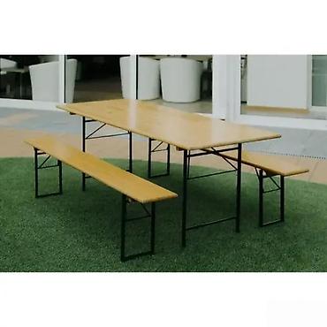platneni ormar: PIVSKI SET STO I 2 KLUPE NOV BASTENSKI SET DRVO-METAL AKCIJA | Cene — 3