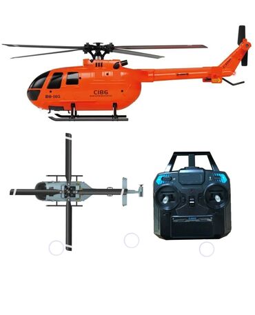 Квадрокоптеры: Вертолет C186 Pro RC для взрослых, 2,4 ГГц, 4 канала, масштаб BO105, с