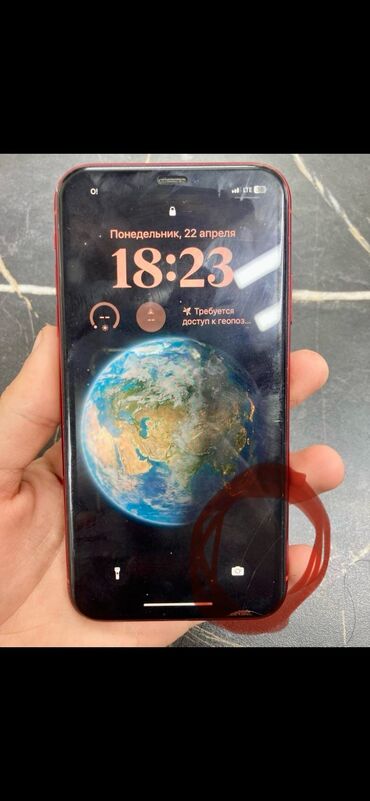 чехол iphone 7: IPhone Xr, Б/у, 128 ГБ, Красный, Чехол, 77 %