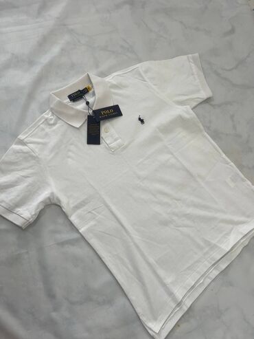 versace мужская одежда: Мужская футболка, L (EU 40), Polo Ralph Lauren, Новый, цвет - Белый