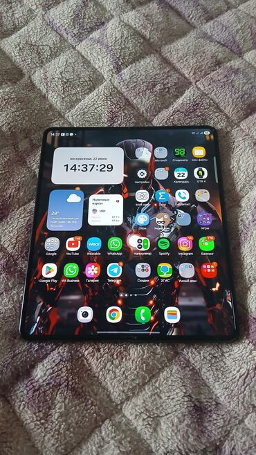 документ сканеры для проекторов yesvision: Samsung Galaxy Fold 5G, Колдонулган, 256 ГБ, түсү - Кара, 2 SIM, eSIM