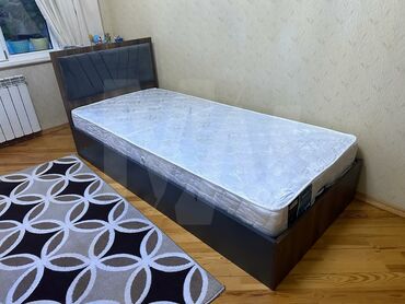 спальная кровать: Новый, Односпальная кровать, С подъемным механизмом, С матрасом, С выдвижными ящиками