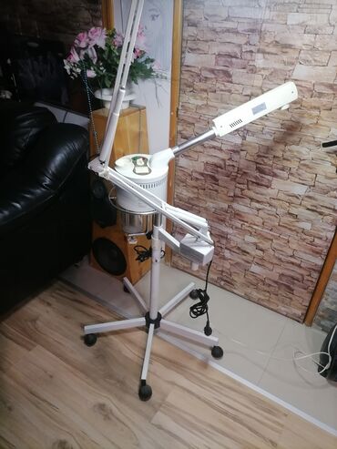 Ostali aparati za negu lica: Profesionalni kozmetički vaporizer sa lupo lampom na postolju sa — 4