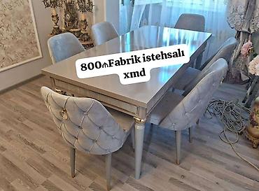 belarus mebel bakida: - Fabrik istehsalı yemək otağı dəsti - Masa: parlaq səthli — 1
