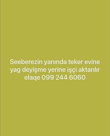 kitab evine satici: Seeberezin yanında yerləşən “Teker Evi” və yağ dəyişmə məntəqəsinə — 1