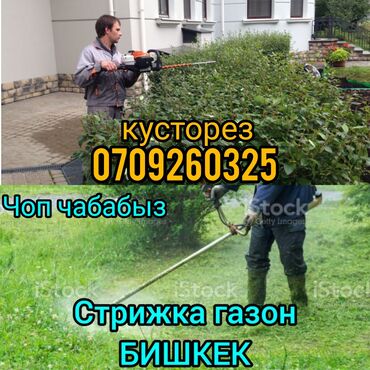 Другое: Кусторез Бишкек услуги 

газонокосилка